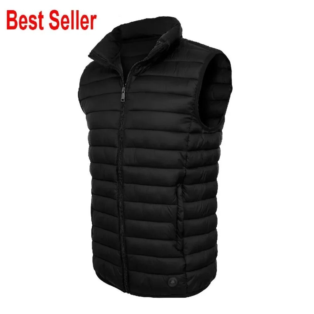 Men's Lightweight Puffer Vest Water-Resistant Golf Outdoor Winter Sleeveless